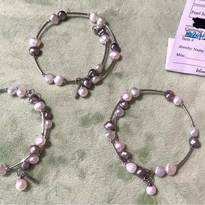 Vantel Pearl wire bracelets